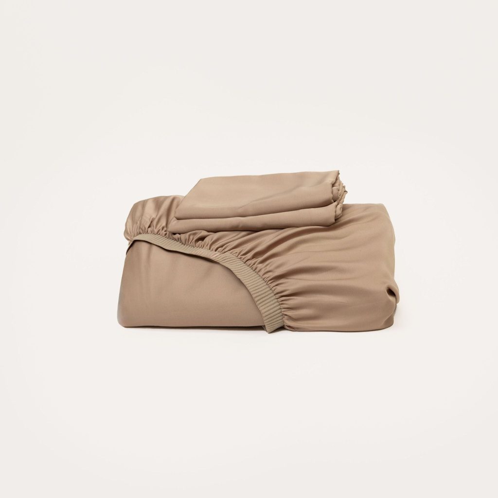 Bamboo Fitted Sheet & Pillowslips – Mocha