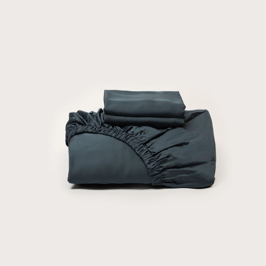 Bamboo Fitted Sheet & Pillowslips – Navy