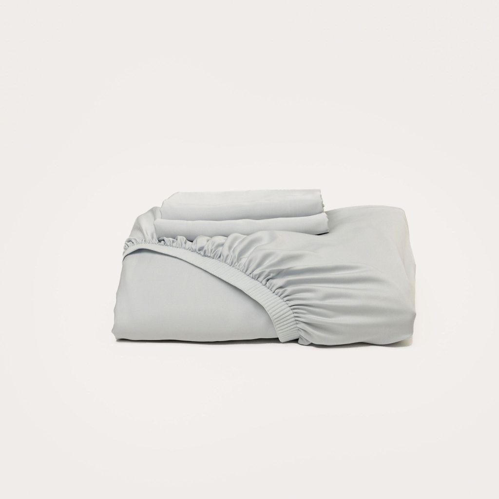 Bamboo Fitted Sheet & Pillowslips – Silver